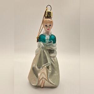 Vintage Disney Princess Cinderella Glass Christmas Ornament European Style *READ